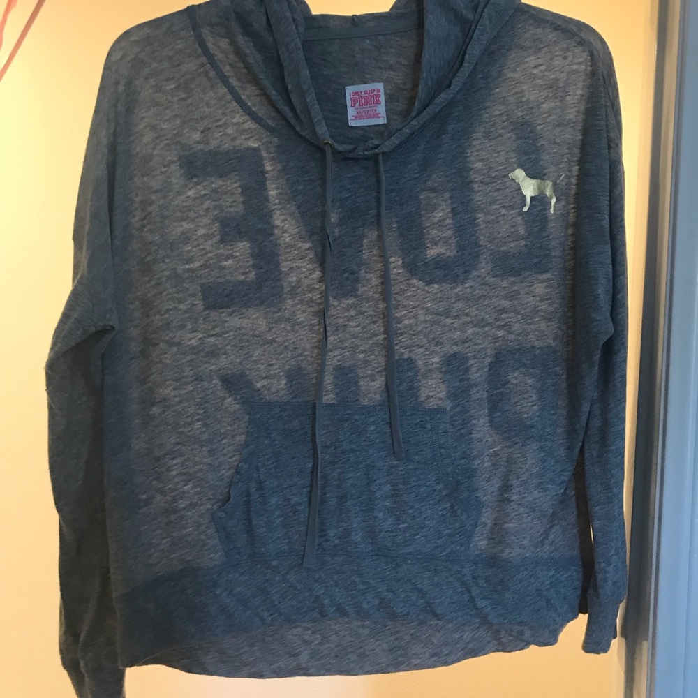 Pink grey thin hoodie